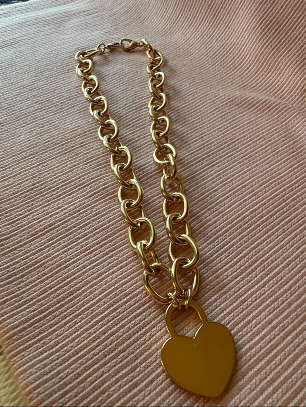 Gold Heart Padlock Chain purse charm - Women's Jewelry